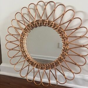 Bohemian Rattan Wall Mirror